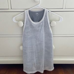 White athletic tank top